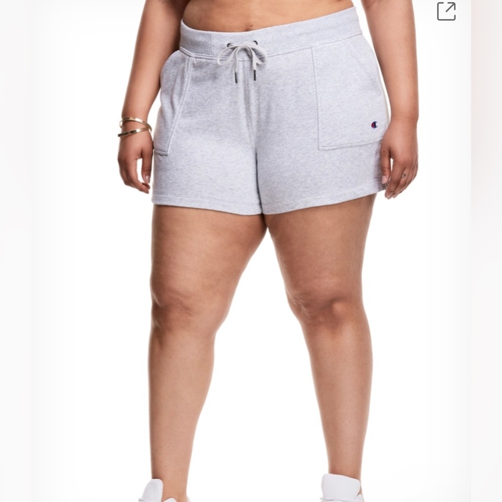 Plus Size Champion Campus French Terry Shorts, C Logo